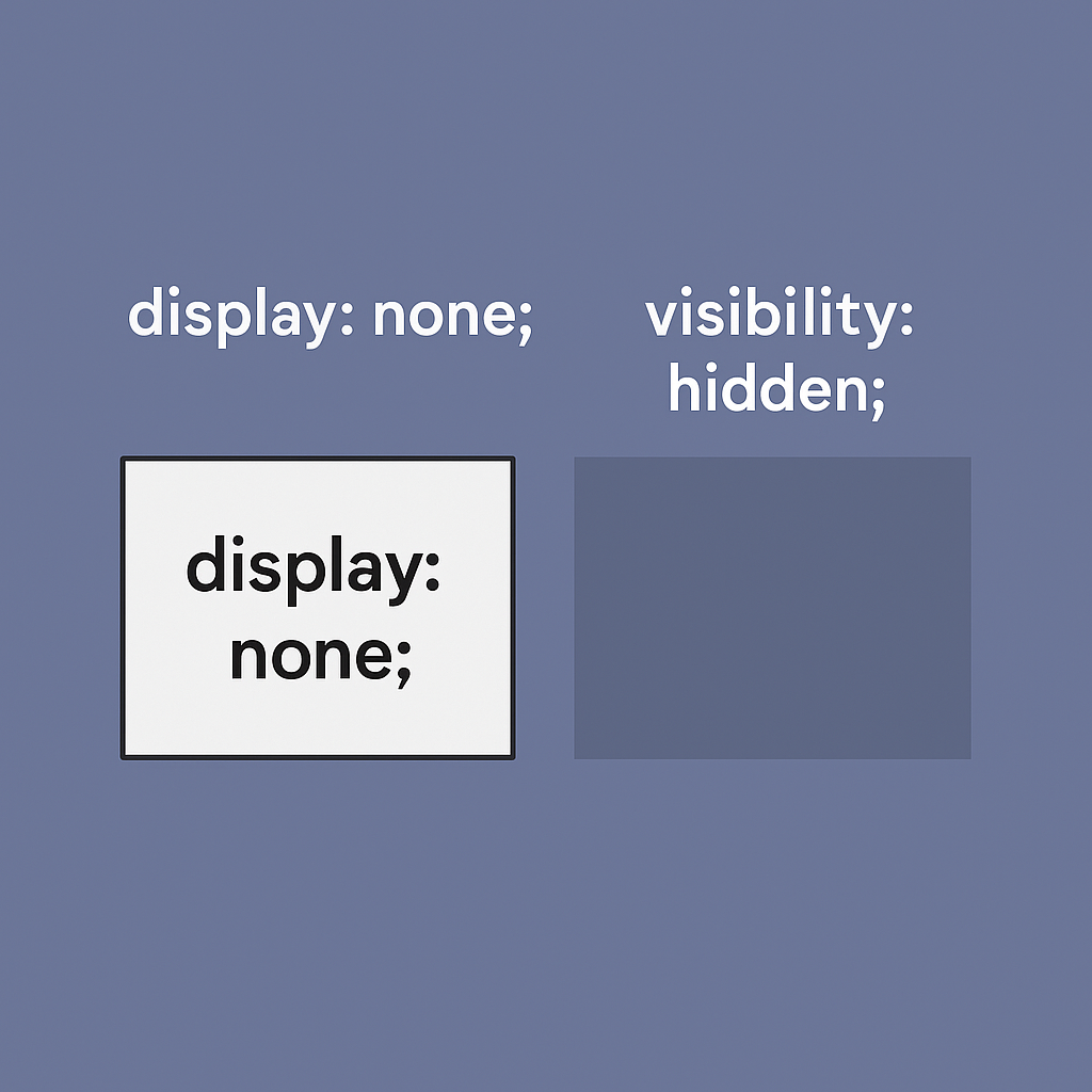 الفرق بين display و visibility في css